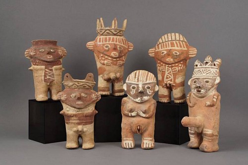 Ceramic: 3 Pairs of Early Chancay Fertility Figures Price Upon Request