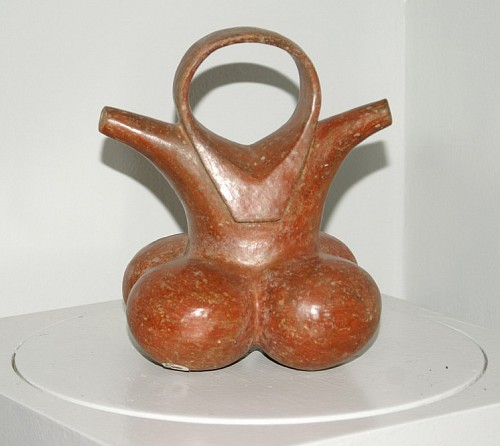Calima Redware Alcarazza with 4 globular sections $3,800