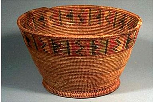 Tiahuanaco basket with geometric polychrome band $3,750
