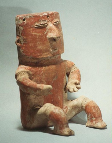 Quimbaya Seated Male Warrior with Gold Nose Ornament $4,800