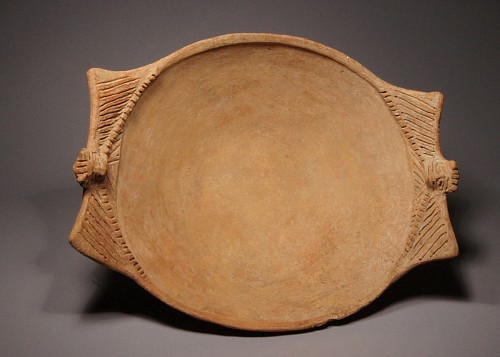 Ceramic: Taino Large Ceramic Vessel with Winged Bats $7,500
