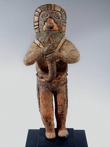 Exhibition: Pre-Colombian Wood, Work: Chavin carved wood effigy of a shaman Price Upon Request