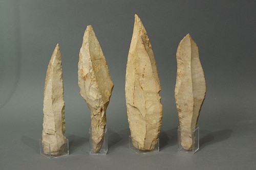 Neolithic Taino group of four xillex stone daggers Price Upon Request