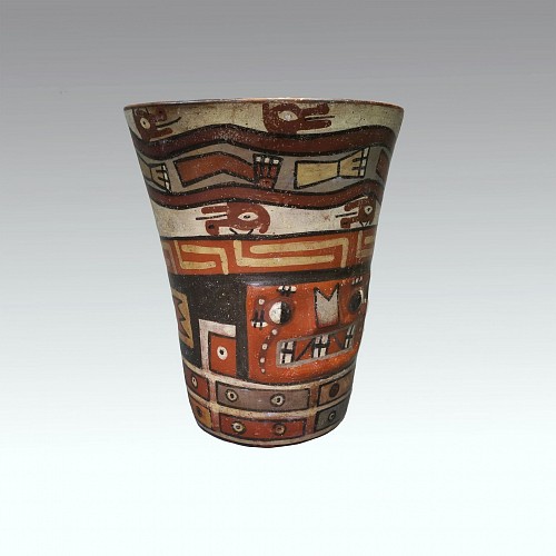 Ceramic: Wari Polychrome Kero Price Upon Request