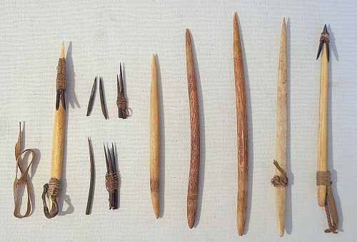 Exhibition: Fishing Methods and Implements of Ancient Chile, Work: Bone and Thorn Harpoon Forepieces as Works in Progress