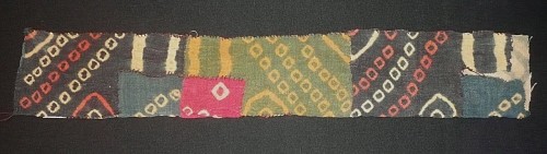 Early Nazca/Late Wari Tie- Dye Patchwork Rectangular Bag $7,250