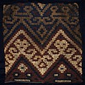 Peru, Colorful Chancay Gauze with Abstract Faces
Textile