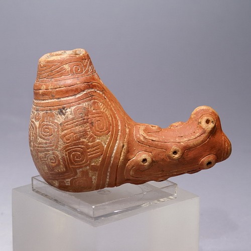 Ceramic: Marajo Ceramic container in the form of a Mythical Cayman $3,800