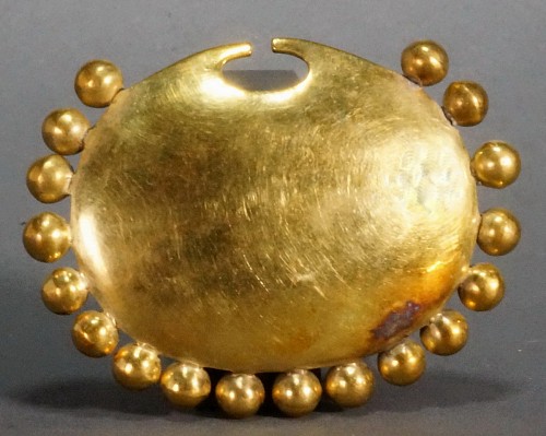 Peru - Moche Gold Nose Ornment Surrounded with 18 Spheres $27,500
