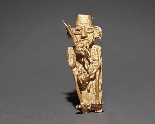 Colombia - Muisca Cast Gold Seated Warrior Price Upon Request