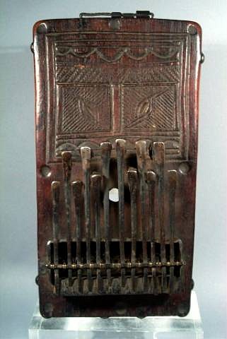 Exhibition: AFFORDABLE ARTIFACTS: $3,500 and UNDER, Work: Tchokwe "Lamellophone"with Metal Keys $2,800