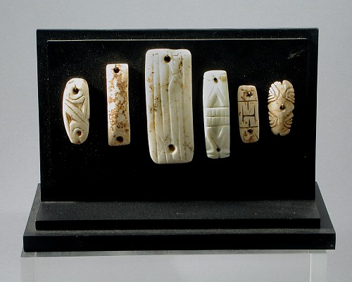 Exhibition: AFFORDABLE ARTIFACTS: $3,500 and UNDER, Work: Six Taino Bone and Shell Bracelet Elements $2,400