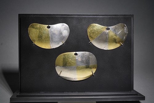 Three Moche Bi -Metallic Nose Ornaments $12,500