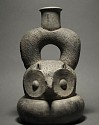 Peru, Chavin Stirrup Spout Vessel in the Form of an Owl's Head
Ceramic