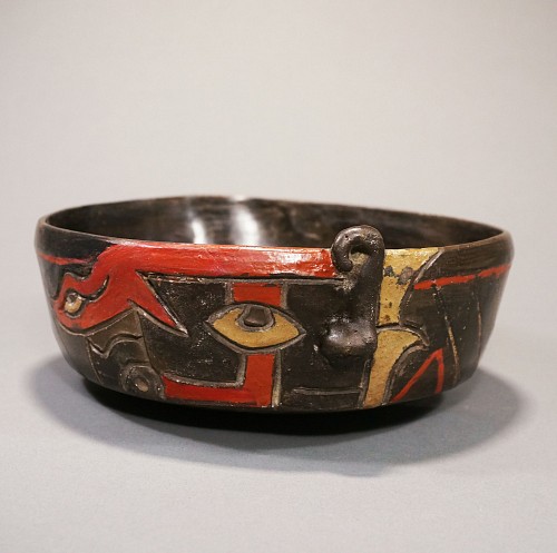 Early Chavin/Paracas Bowl with Transforming Cubist Face $22,500
