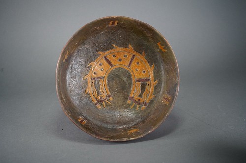 Exhibition: Paracas: A Selection of Textiles and Ceramics, Work: Paracas Dish with Double-headed Serpent $5,500