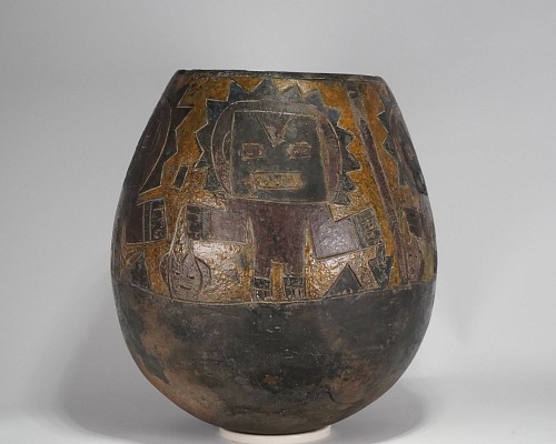 Paracas Style Ceramic Ovoid Urn $18,500