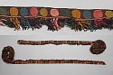 Peru, Paracas Pair of Embroidered Fringes with Alternating Colored Circles
Textile