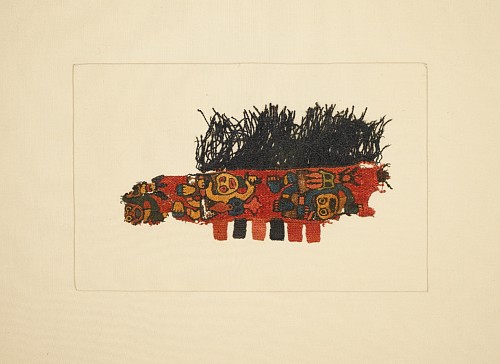 Exhibition: Paracas: A Selection of Textiles and Ceramics, Work: Paracas Color Block Border Section with Flying Shamans $600