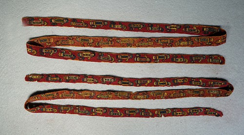 Pair of Proto Nazca Embroidered Borders with Duck Motif $2,000