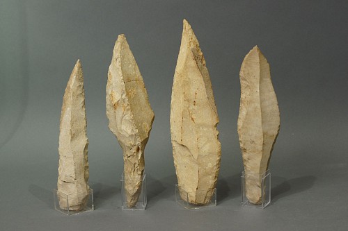 Neolithic TaÃ­no Group of Four Xillex Stone Daggers Price Upon Request