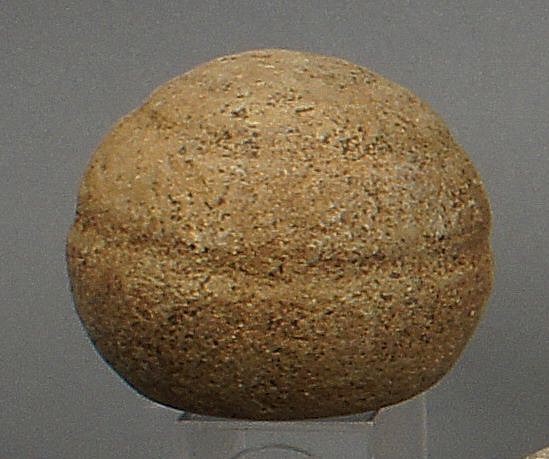 Dominican Republic, Pre-Taíno Medium Sized Spherical Shaped Pounder with Three Concentric Grooves
This tan colored stone pounder is just large enough to fit in the palm of the hand.
Period: Dominican Republic, Courian Subseries, c. 2000 BC - AD 250
Media: Stone
Dimensions: Diameter: 3.25" x Height: 2.5"
98163