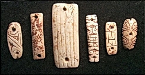 Work: Six Taíno  Bone and Shell Bracelet Elements