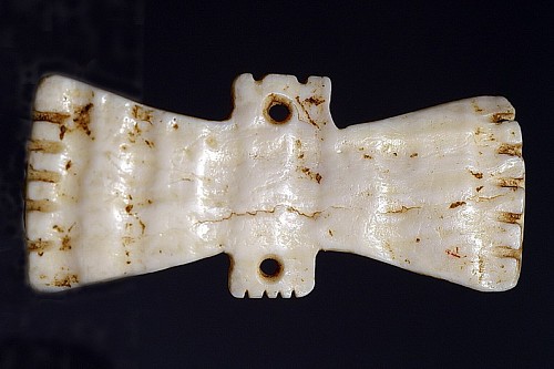 TaÃ­no  Shell Ornament in the Form of a Double Bat