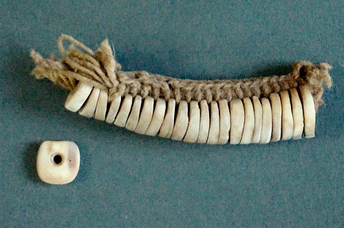 Work: Taíno  Shell Necklace Section on the Original Hemp Cord