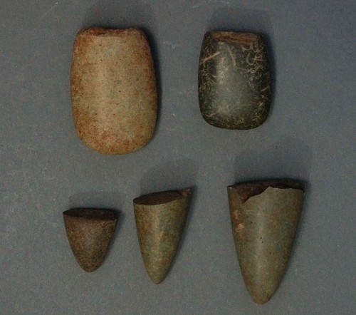 Work: Five Taíno  Celt Tips Reconfigured into Tools