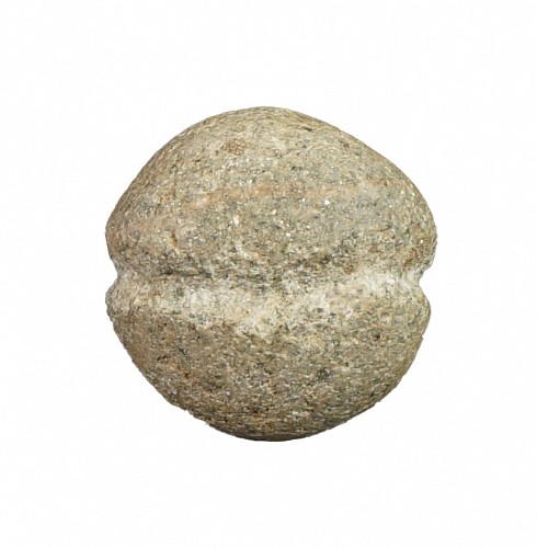 TaÃ­no  Round Stone Axe Head with Groove in Center
