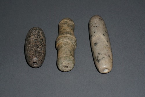 Work: Three Long Taíno  Stone Beads