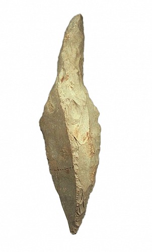 Work: Neolithic Taíno  Flaked Stone Dagger with Very Sharp Point