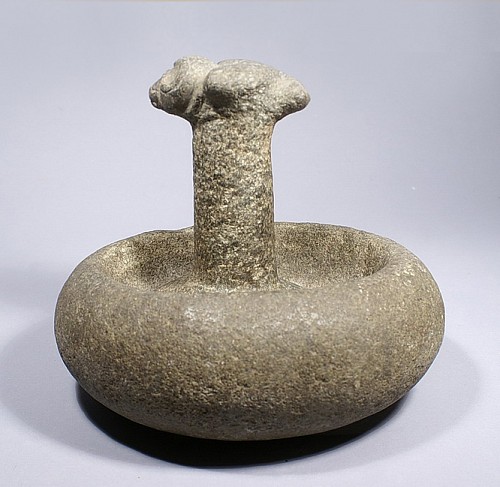 TaÃ­no  Stone Mortar and Bird Pestle