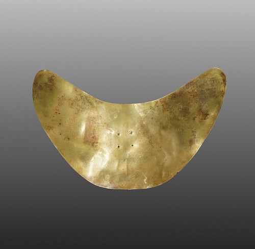 Peru - Loma Negra Gold Crescent-Shaped Headdress Frontis Piece $7,500