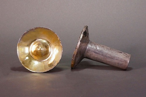 Wari Pair of Gold and Silver Ear Plugs $7,500