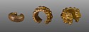 Ecuador, Three Tolita Gold Nose Ornaments
Metal