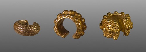 Three Tolita Gold Nose Ornaments $4,500