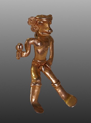 Metal: Costa Rican Gold Shaman Holding a Bell $3,000